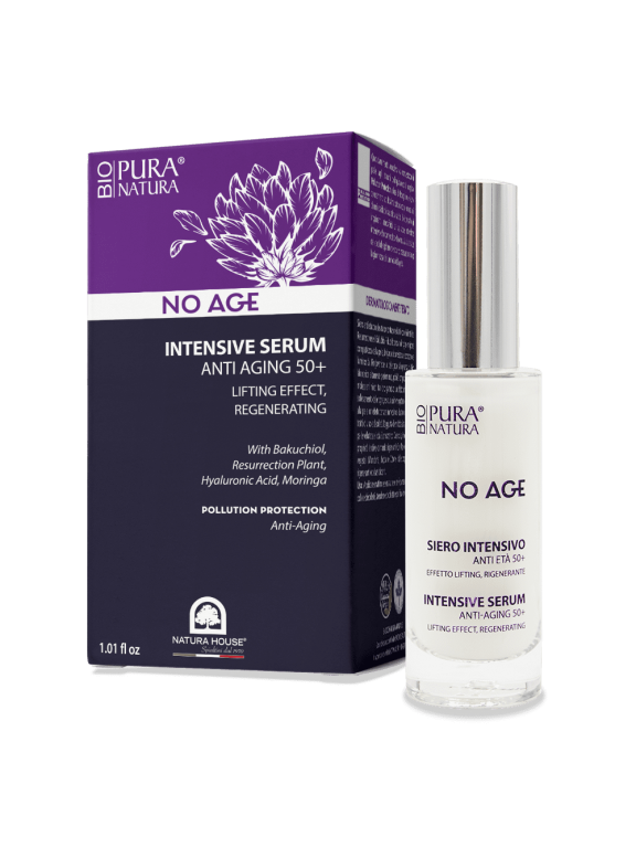 Pura Natura BIO No Age Intensywne Serum do twarzy 50+ z bakuchiolem i kwasem hialuronowym 