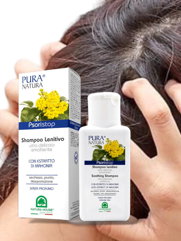 Pura Natura Psoristop Szampon do włosów z ekstraktem mahonii 250ml- b.suchy skalp, łuszczyca, egzema, azs (2)